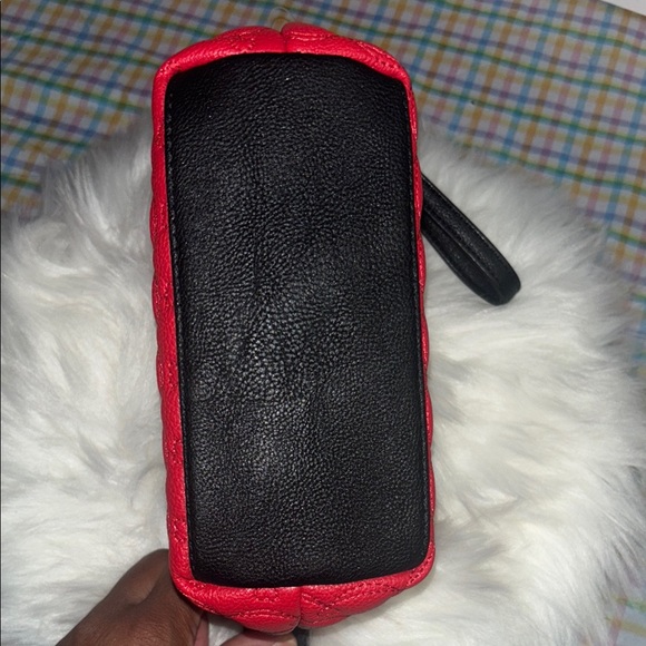 Betsey Johnson Red Quilted Clutch with Wristlet - Picture 3 of 7